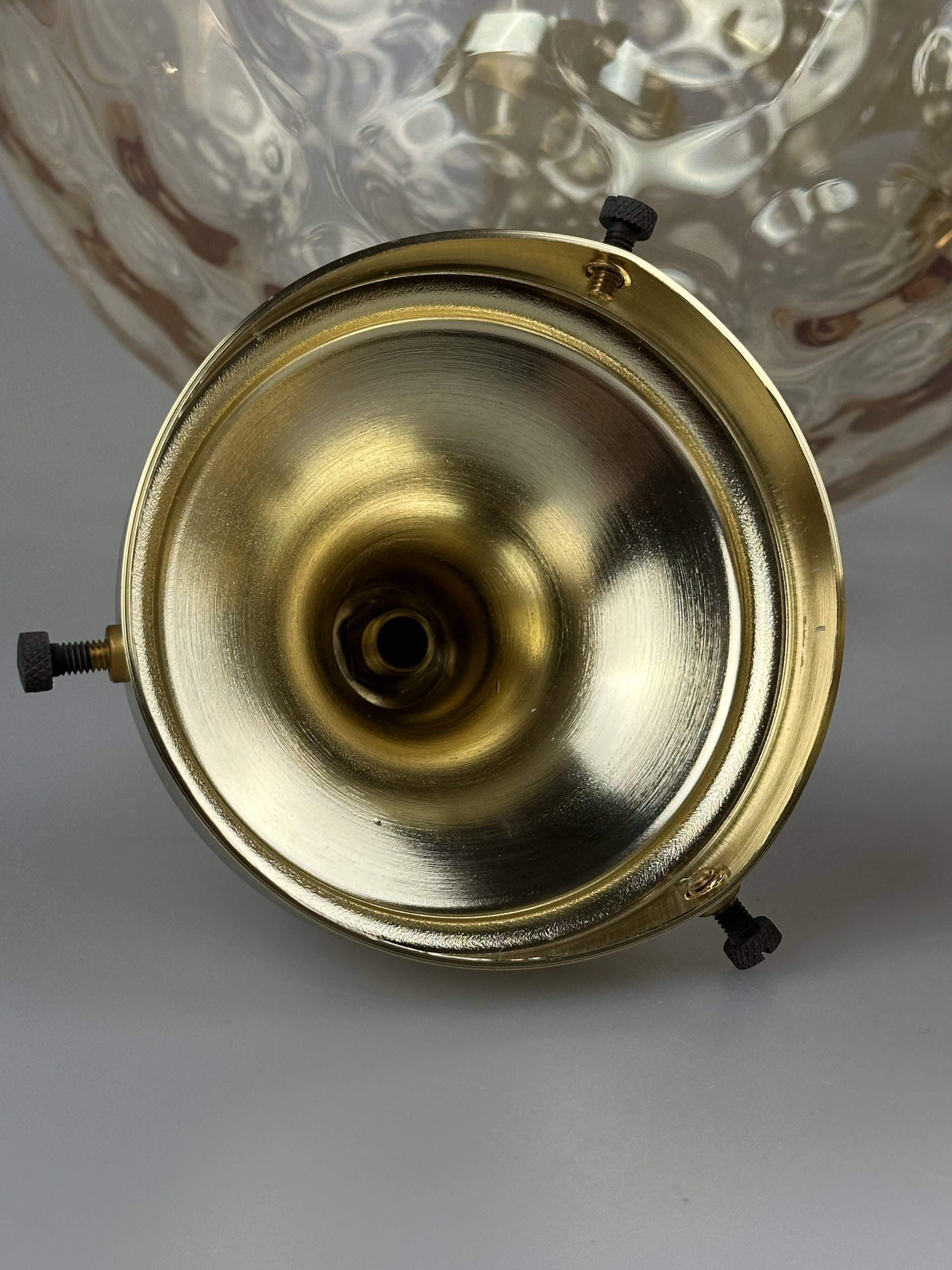 60s 70s ceiling lamp hanging lamp by Glashütte Limburg Germany Space Age