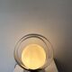Lampe de table vintage, chrome et opaline, France 1970