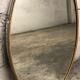 Gold brass oval mirror with vintage beaded décor 37x59cm