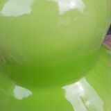 Green and bronze glass pendant light