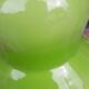 Suspension en verre vert et bronze