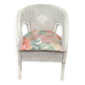Fauteuil en rotin blanc