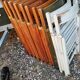 Vintage wooden folding chairs