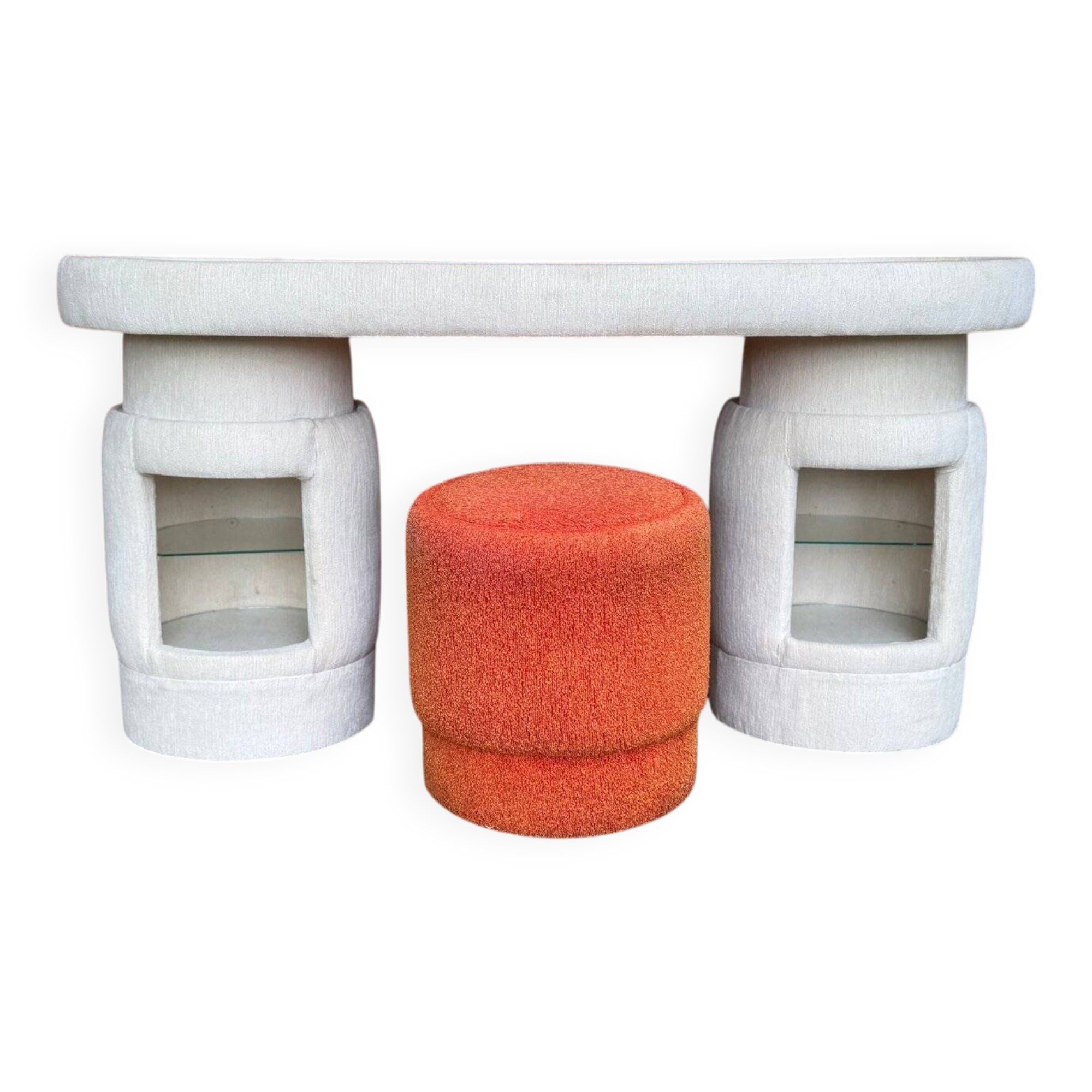 Dressing table with chair from Kecskemét Furniture, 1975, set of 2