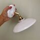 Vintage white opaline lampshade wall lamp
