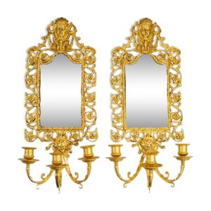 Paire de miroirs d’Appliques