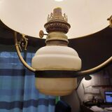 19th century white opaline pendant light