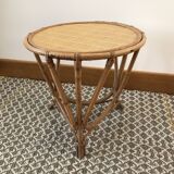 Rattan side table