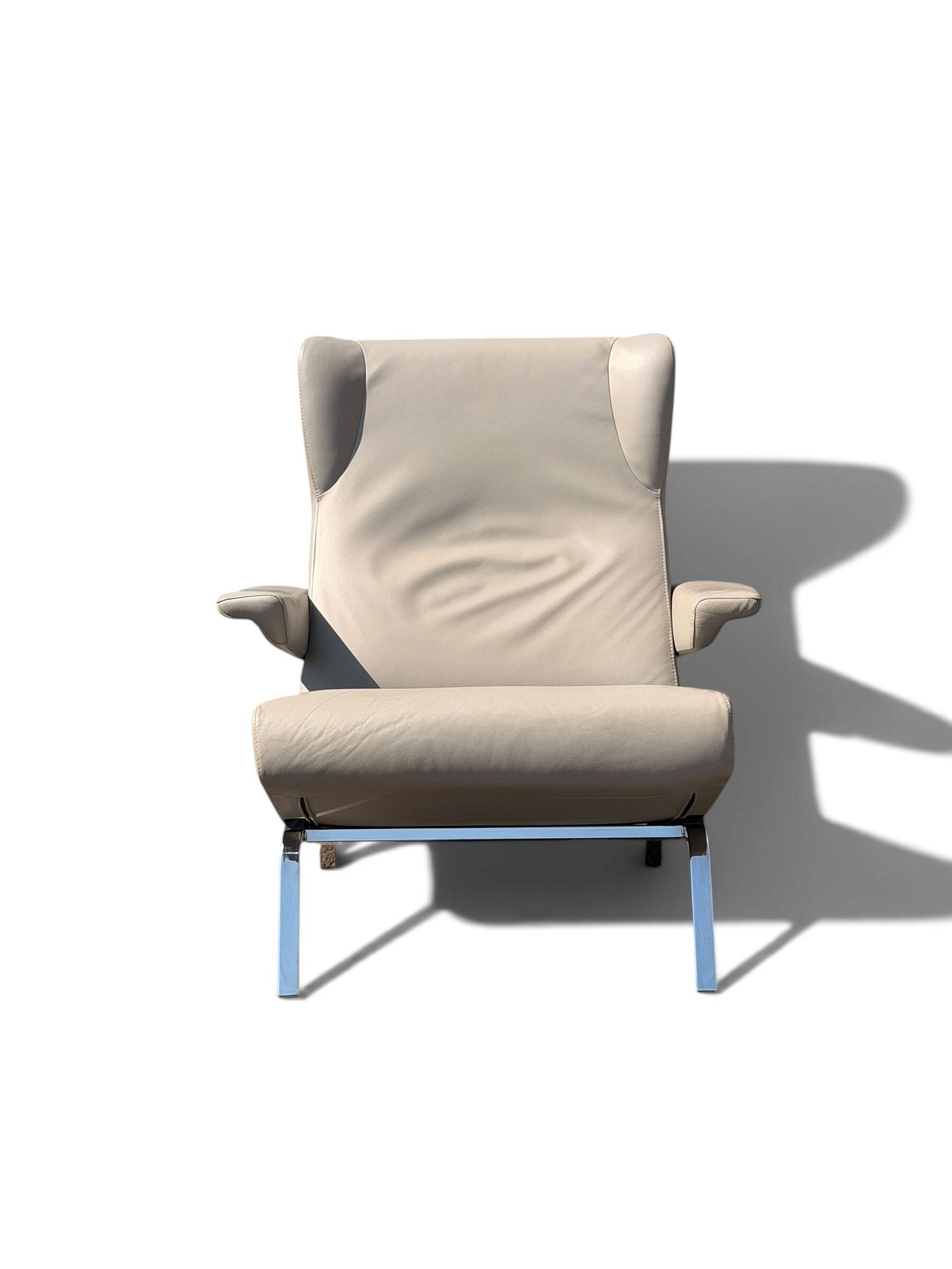 Archi armchair in grey leather by Pierre Paulin - Ligne Roset Edition