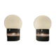 Pair of Mezzo Oracolo blue/grey lamps by Gae Aulenti for Artemide, 1960s.