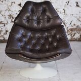 F588 armchair in leather by Geoffrey Harcourt for Artifort, 1960