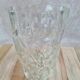 Thick vintage glass vase from the 70s – geometric design