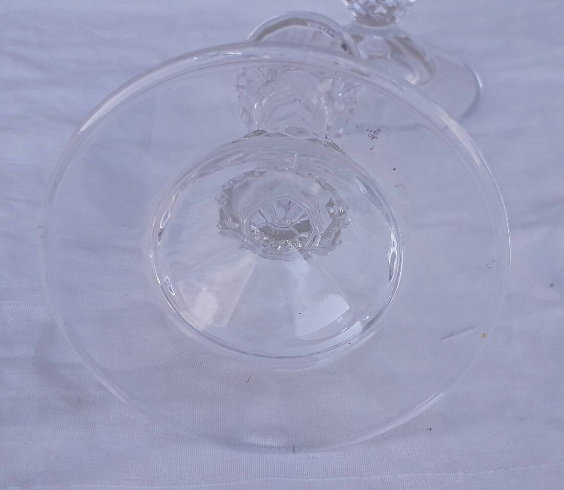 Pair of crystal candlesticks