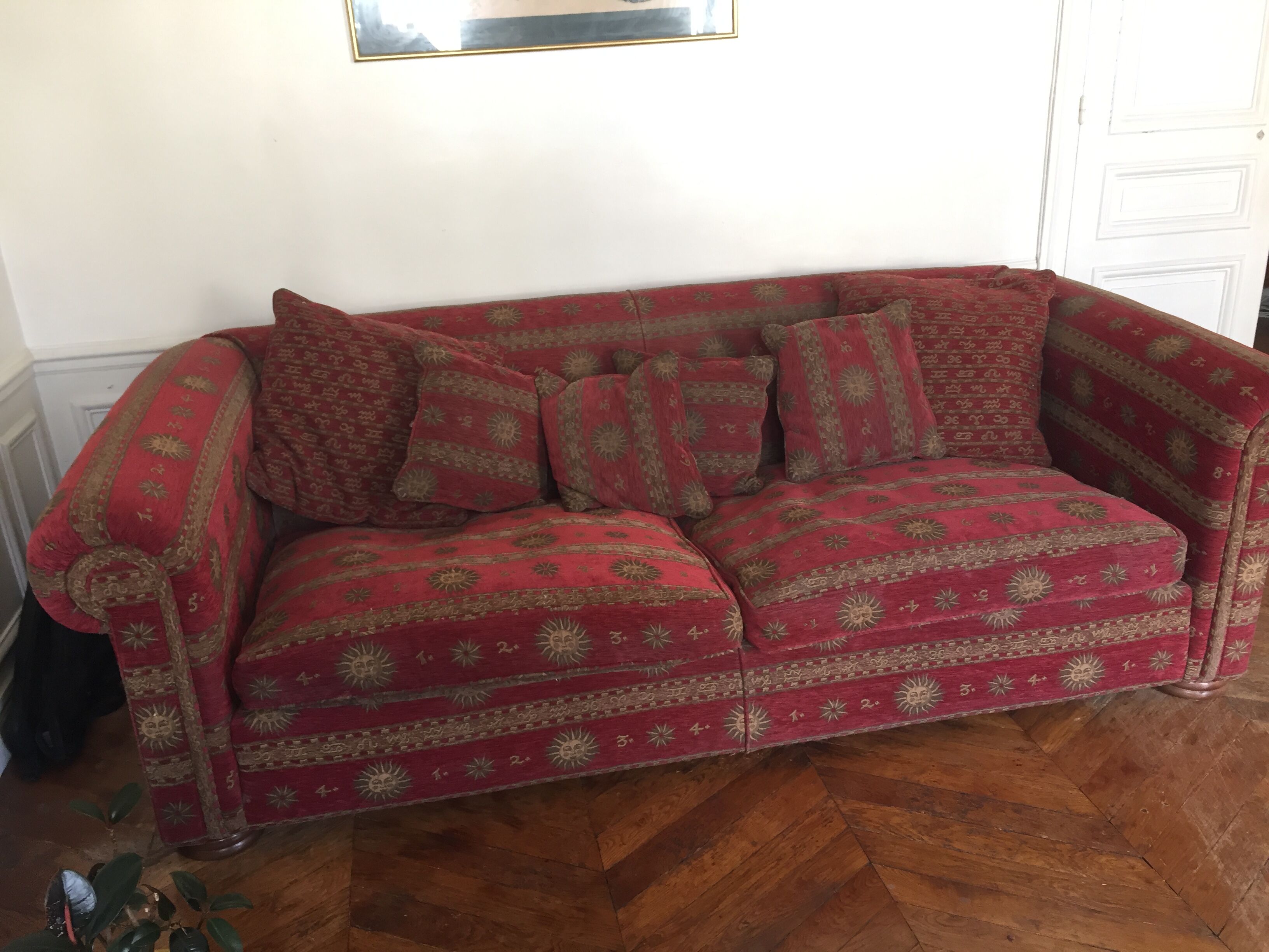 Washington fabric sofa "Alchemist" red