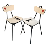 Chair pair 1950-60 street art