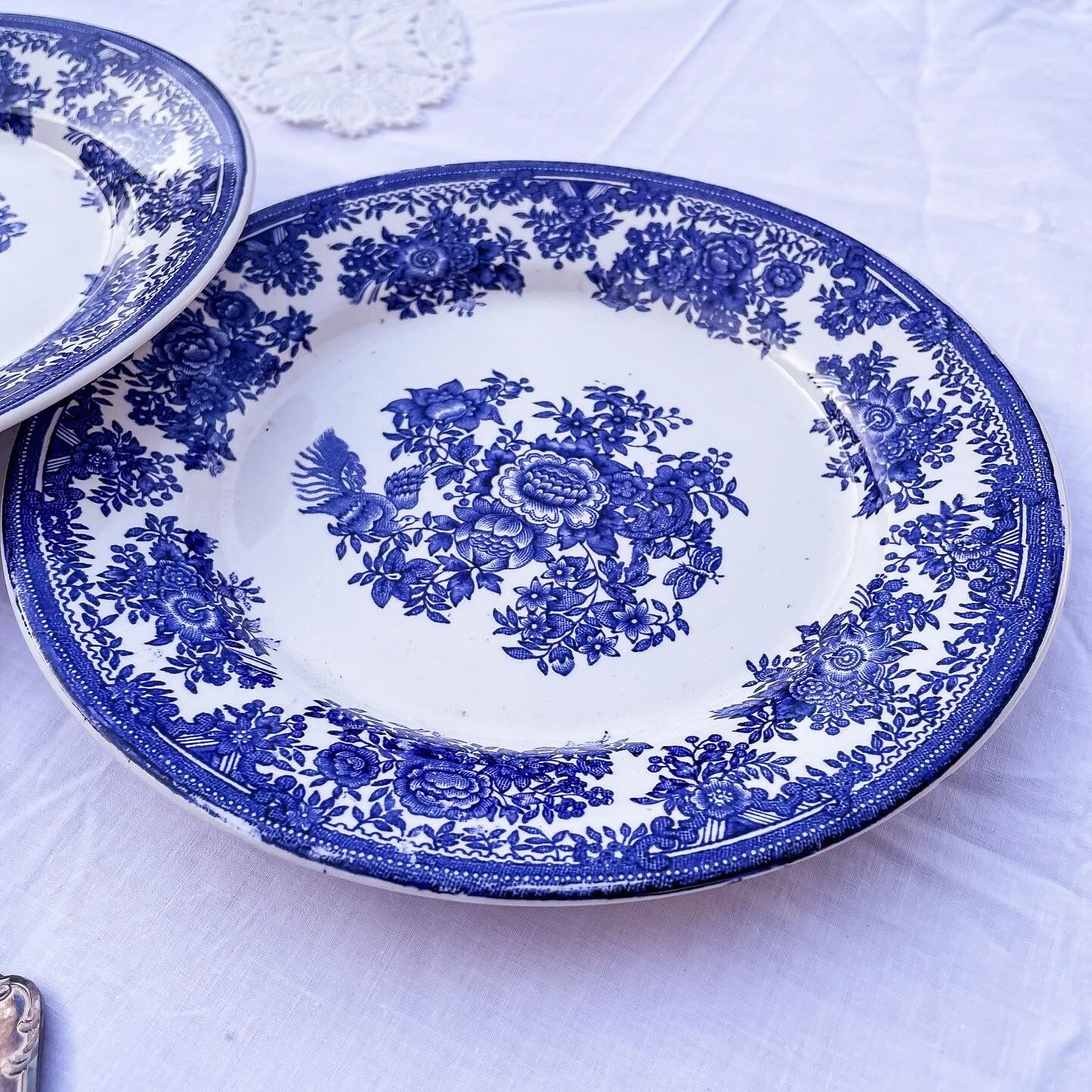 Duo of 2 flat plates Portuguese iron earth