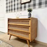 Rattan chest of drawers feet compass