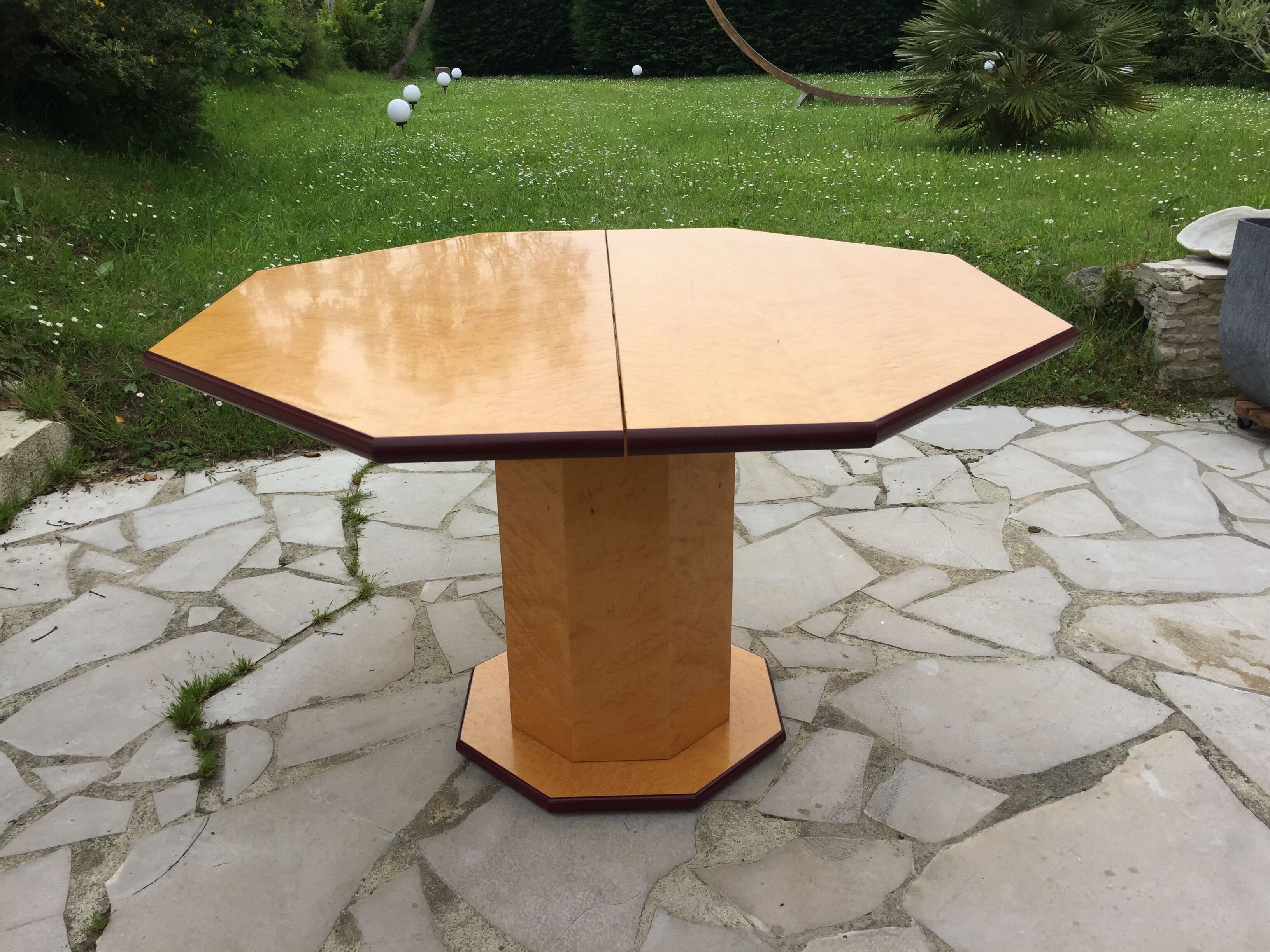 Table vintage en sycomore de Mario Sabot 1970