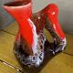 Vallauris Glazed Ceramic Pitcher Vase - Free Form H 22 cm