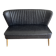 banquette de salon en cuir noir