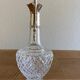 Glass and silver metal ewer