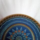 Plate in painted sandstone