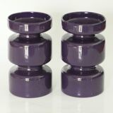 Pair of vintage parma ceramic candlesticks