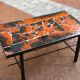 Lava Vallauris ceramic tile coffee table 1960