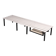 Vintage White Wooden Bench with Black Metal Frame