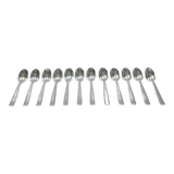 12 mocha spoons silver metal flag