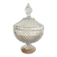 Chiseled white glass candy box