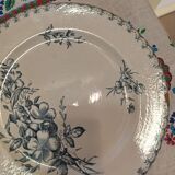 Assiette Sarreguemines vega fleurs bleues