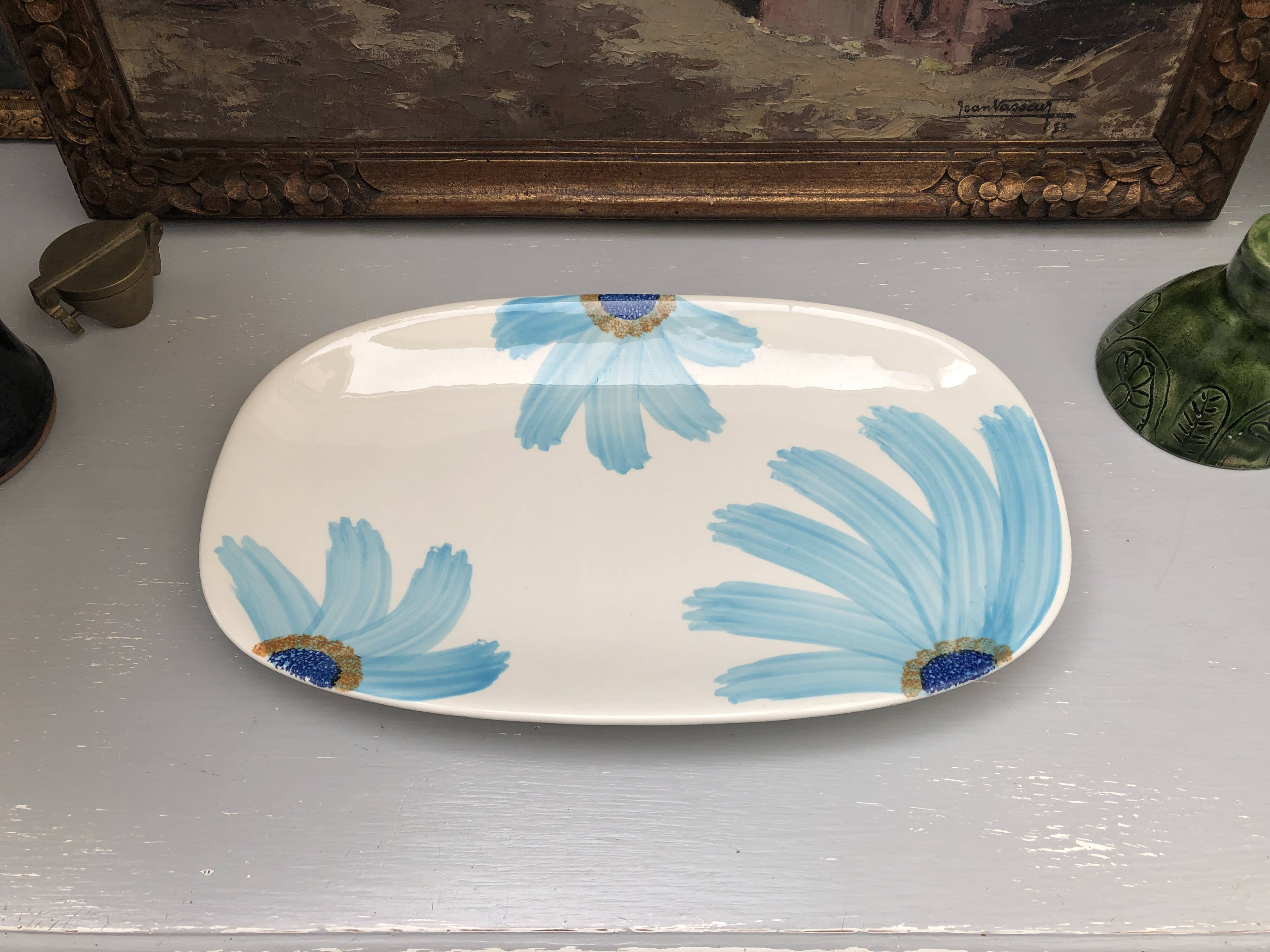 Gien France floral plate from the 1970s