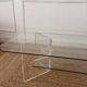 Vintage Plexiglass and glass coffee table