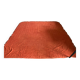 Orange chenille double bed cover