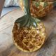 Old set of bowls and spoons in the shape of vintage pineapple