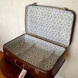 Brown vintage suitcase All aboard