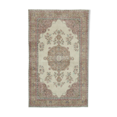 Hand-knotted wool turkish beige carpet 190 cm x 311 cm - 25054