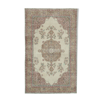 Hand-knotted wool turkish beige carpet 190 cm x 311 cm - 25054