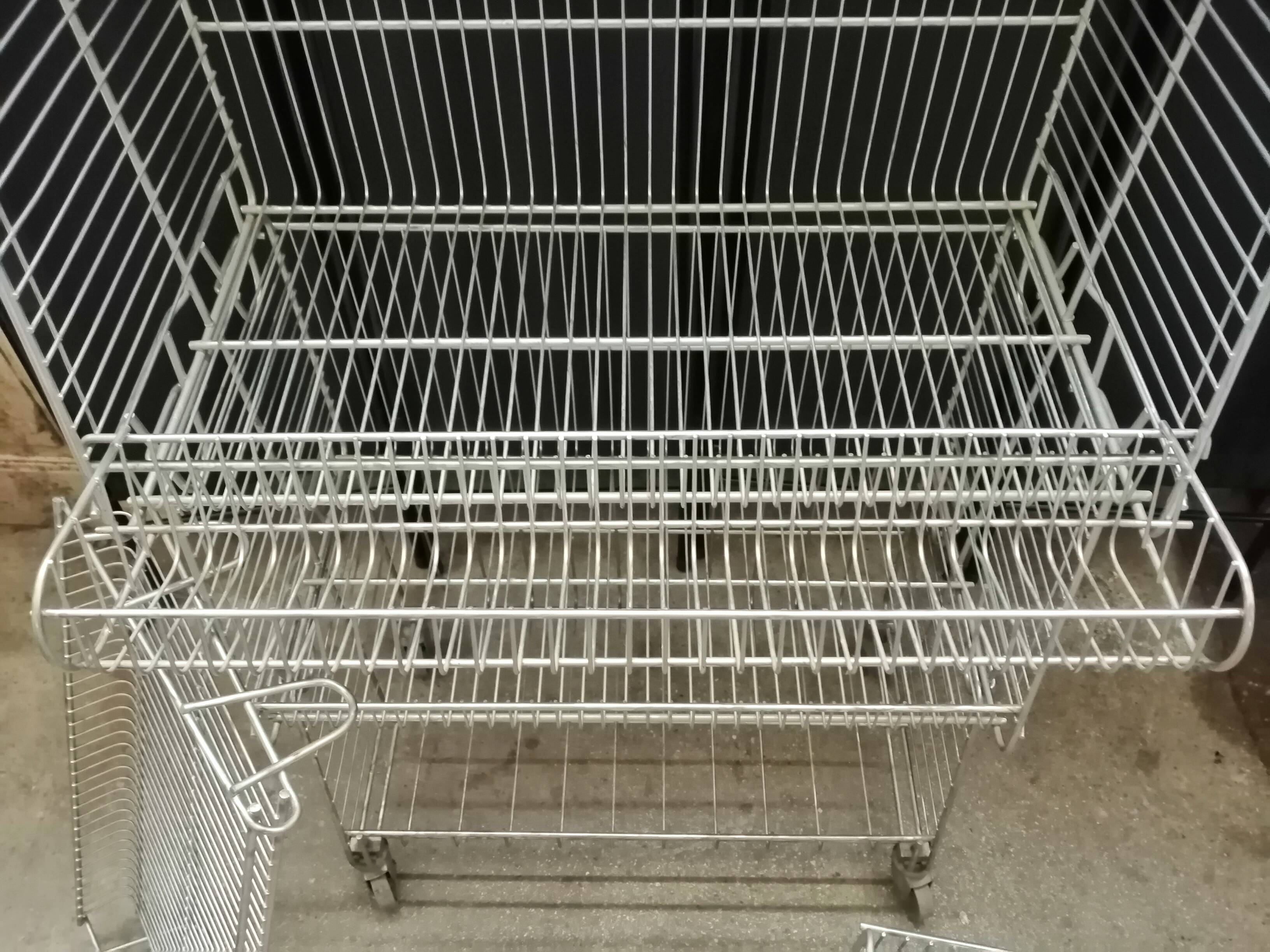 Vintage old shelf store wire wire basket modular industrial design 70s