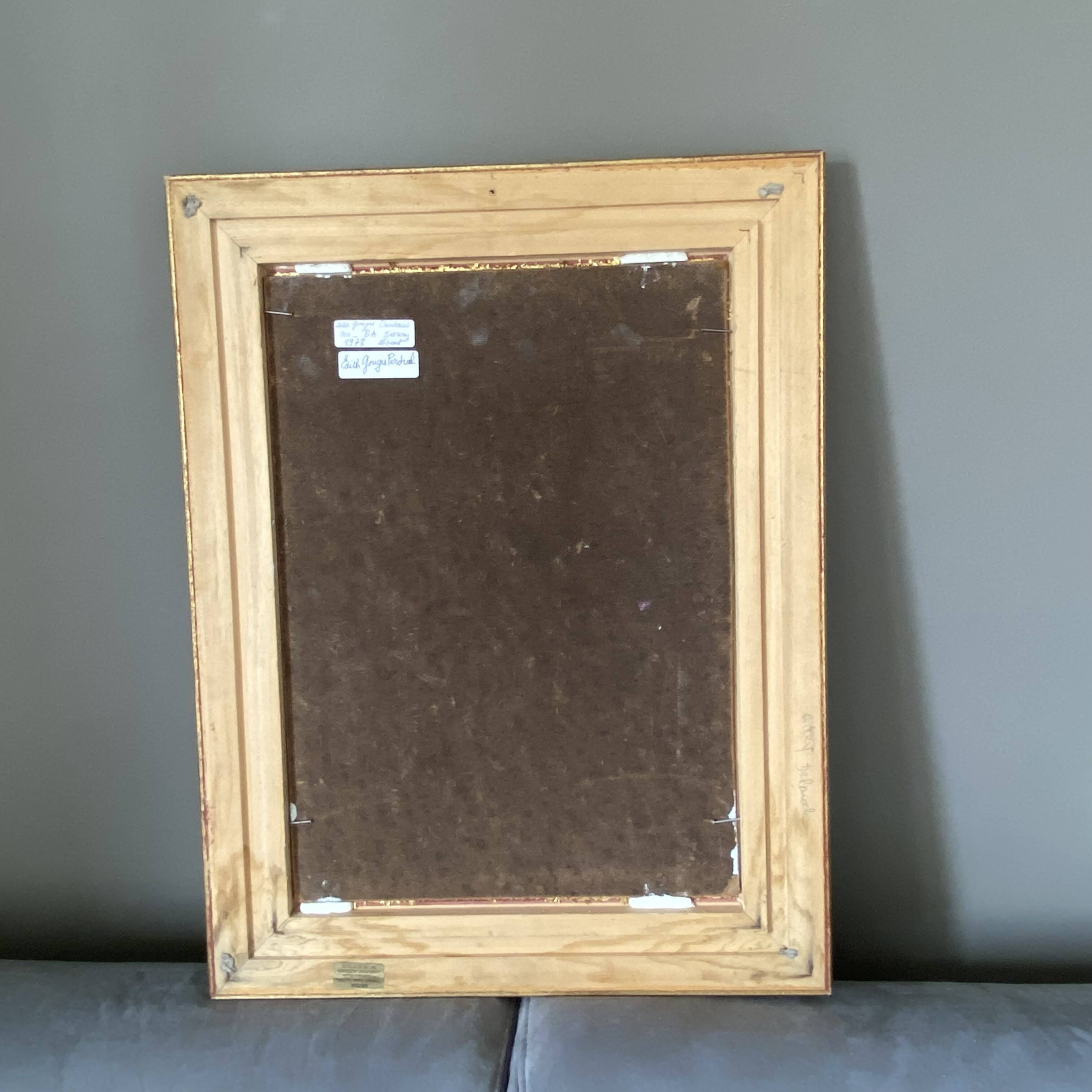 Nude from behind. 1978. Framed oil. 60x46.