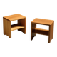 Pair of bedside tables from Arcs in solid pine, circa 1975.