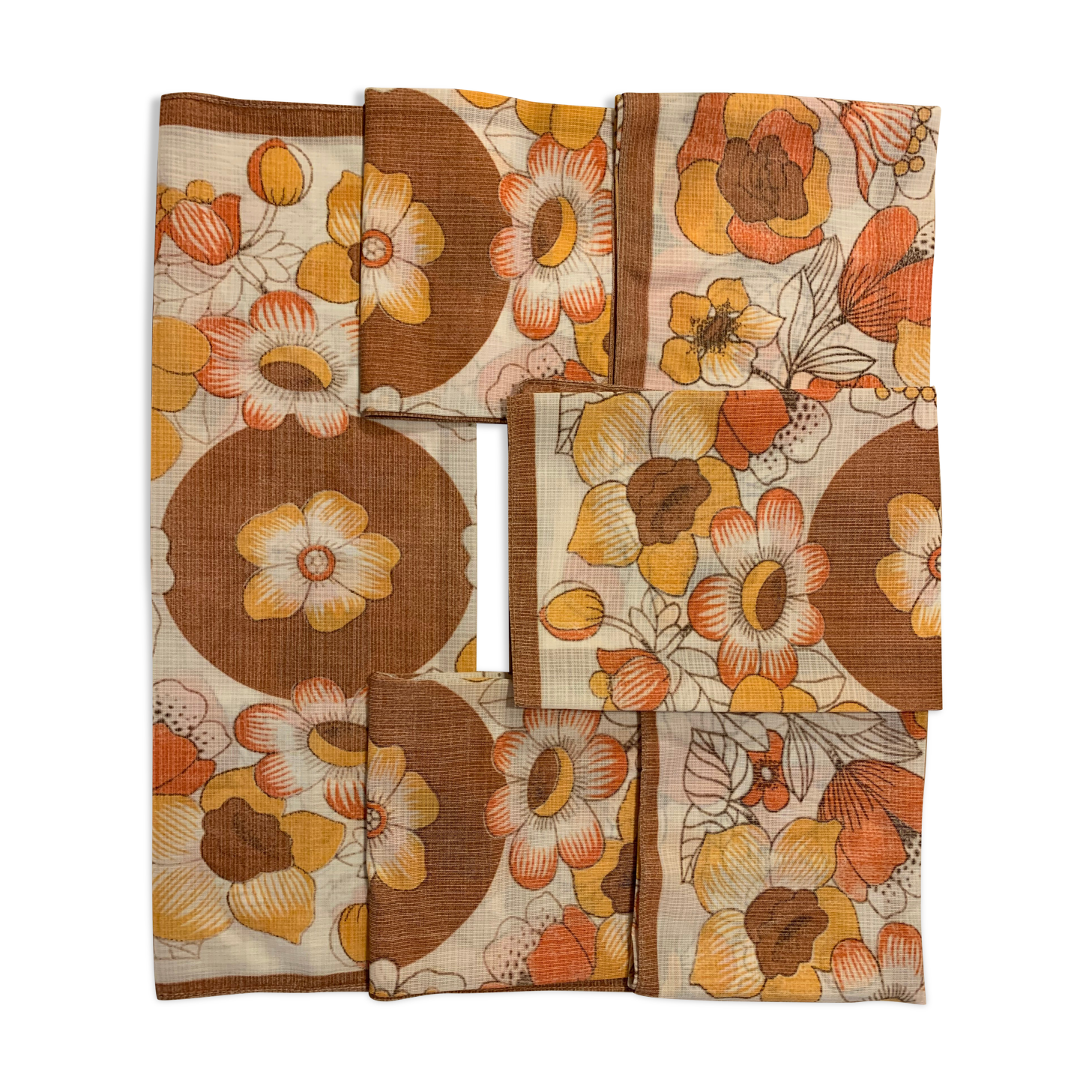 Lot 6 serviettes vintage