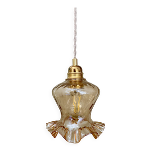 suspension tulipe vintage - verre