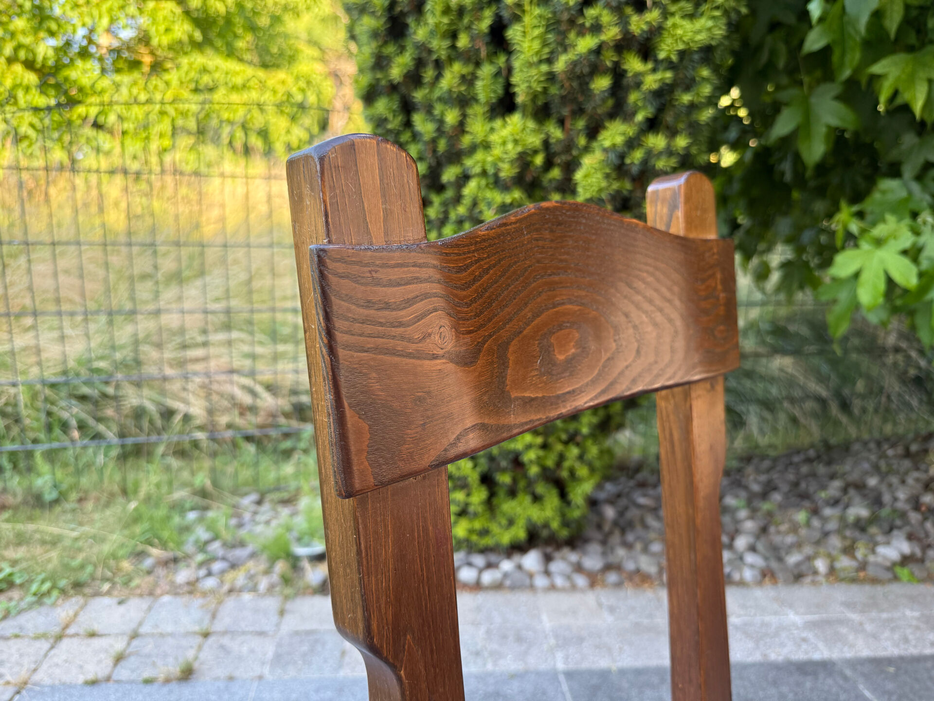 Set of 6 rustic 1970s chairs