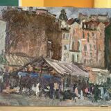 Old city painting Paris