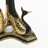 Brass Peacock Side Or Coffee Table Hollywood Regency Willy