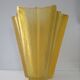 Art Deco yellow glass star-shaped vase Walther Glas Germany
