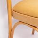 Thonet chair in rattan and yellow velvet wood from the mid-century, Europe, 1960s.