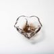 Murano ashtray transparent and smoked flower shape